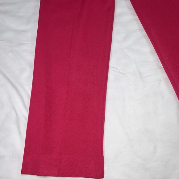 MING WANG Ankle Pants Size M Bright Pink Acrylic Blend Knit Pull On NEW NWT $175 - Picture 11 of 14